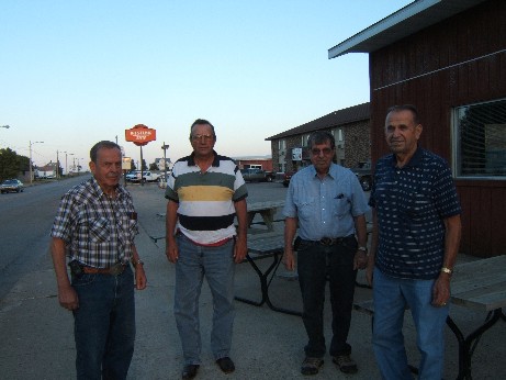 ND Trip, September 2009, Ambrose, Tony, Claude and Pius in Wishek, ND.